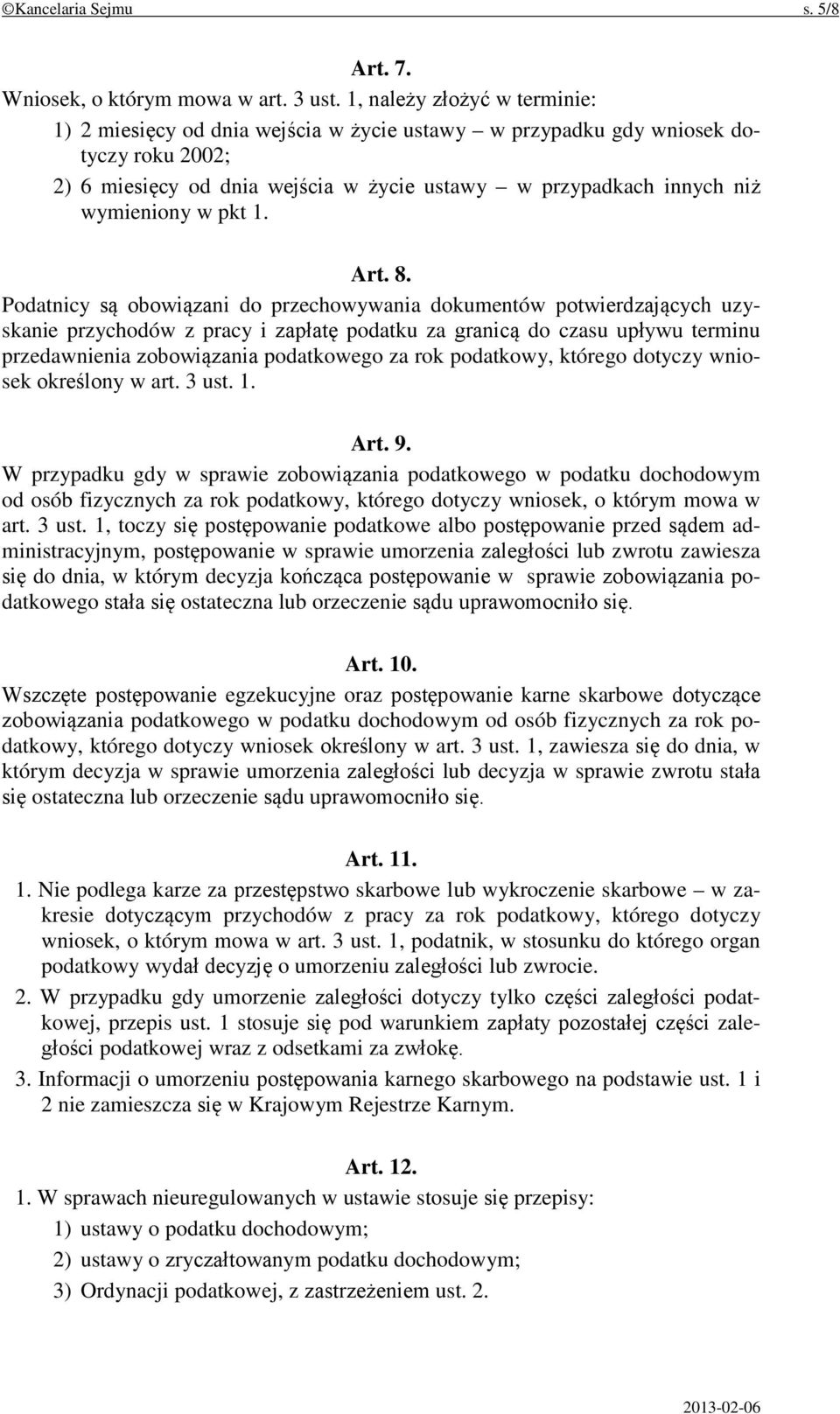pkt 1. Art. 8.