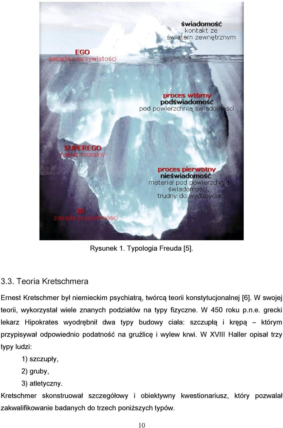 teorii, wykorzystał wiele znanych podziałów na typy fizyczne. W 450 roku p.n.e. grecki lekarz Hipokrates wyodrębnił dwa typy budowy ciała: szczupłą i krępą którym przypisywał odpowiednio podatność na gruźlicę i wylew krwi.