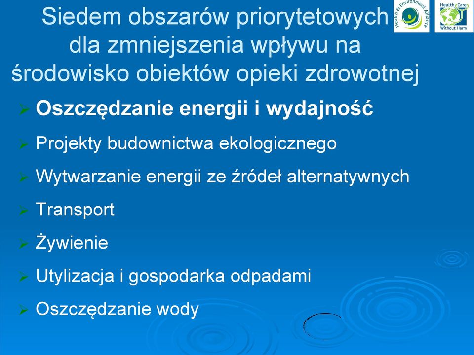 budownictwa ekologicznego Wytwarzanie energii ze źródeł