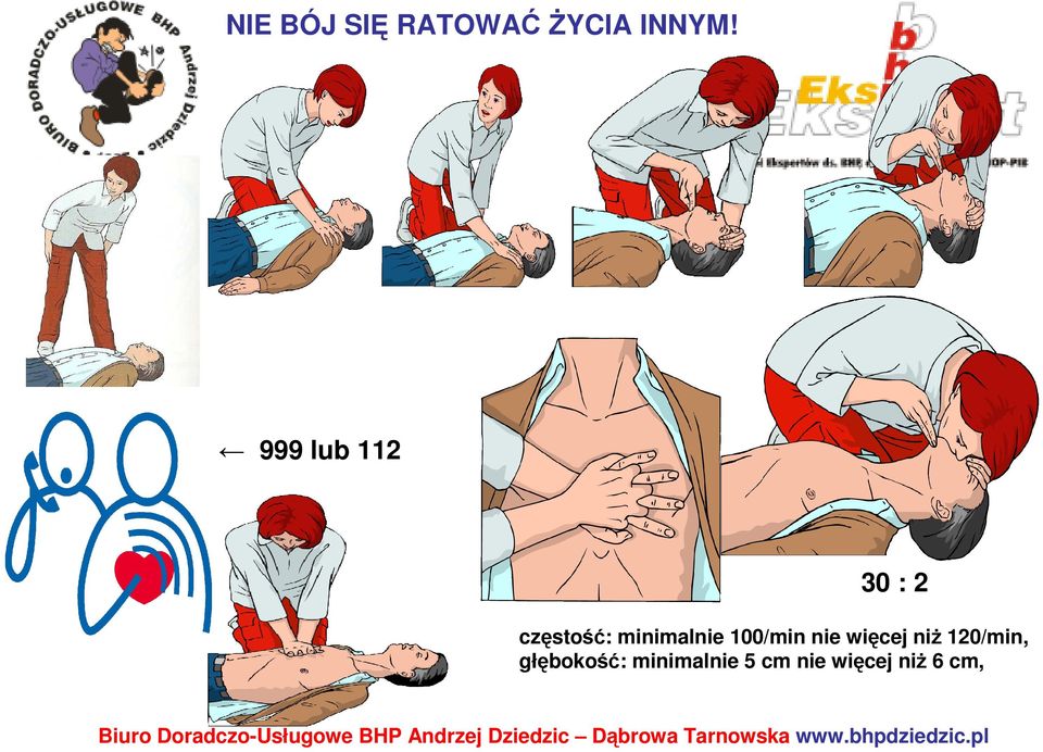 niŝ 120/min, głębokość: