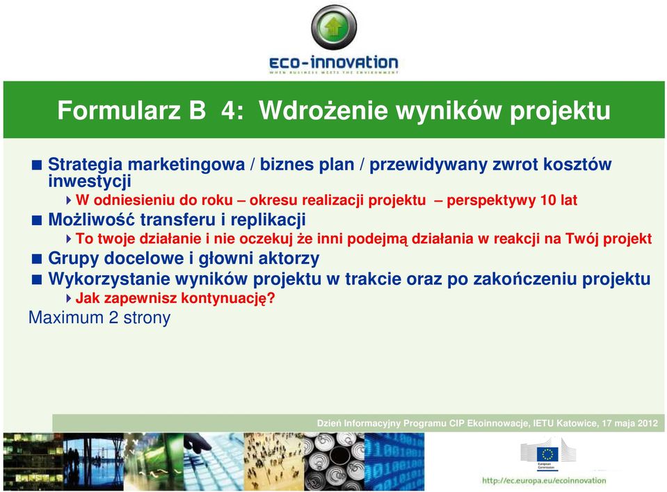 To twoje działanie i nie oczekuj że inni podejmą działania w reakcji na Twój projekt Grupy docelowe i głowni