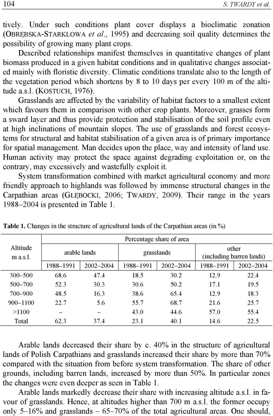 Described relationships manifest themselves in quantitative changes of plant biomass produced in a given habitat conditions and in qualitative changes associated mainly with floristic diversity.