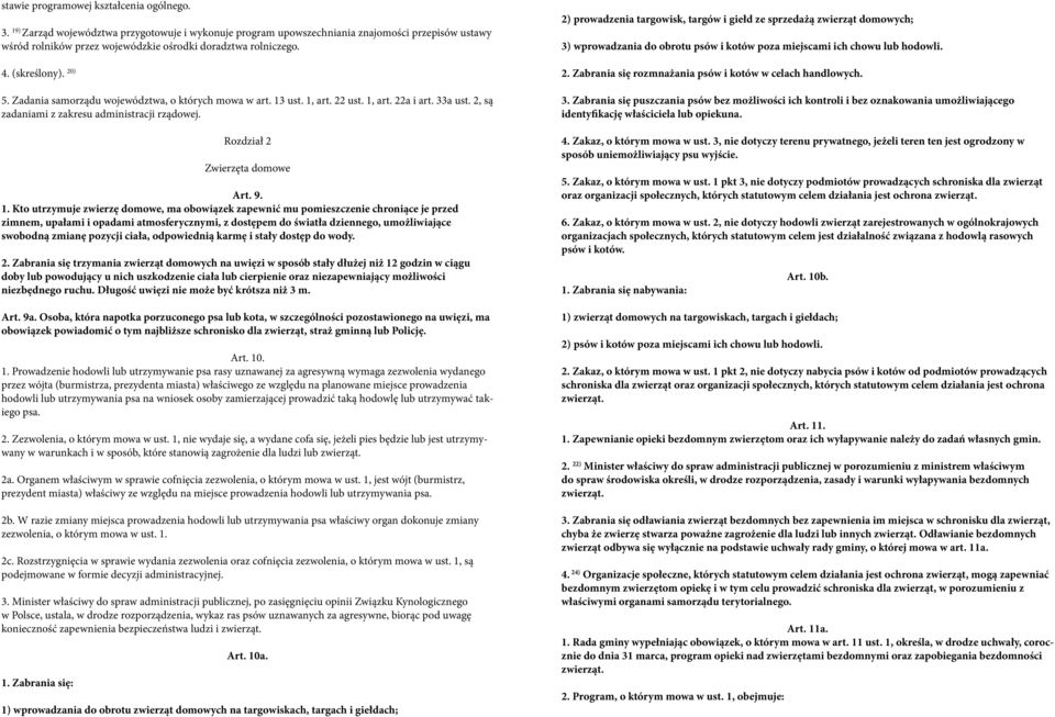 Zadania samorządu województwa, o których mowa w art. 13
