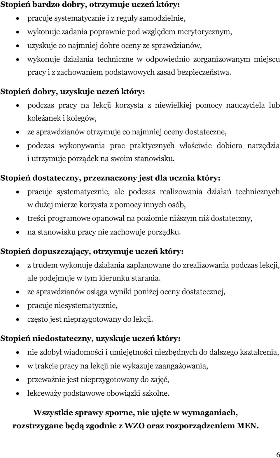 Stopień dobry, uzyskuje uczeń który: podczas pracy na lekcji korzysta z niewielkiej pomocy nauczyciela lub koleżanek i kolegów, ze sprawdzianów otrzymuje co najmniej oceny dostateczne, podczas