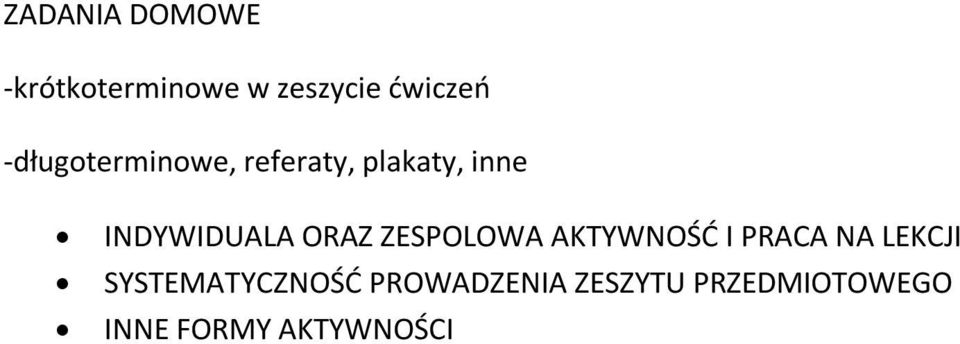 ORAZ ZESPOLOWA AKTYWNOŚĆ I PRACA NA LEKCJI