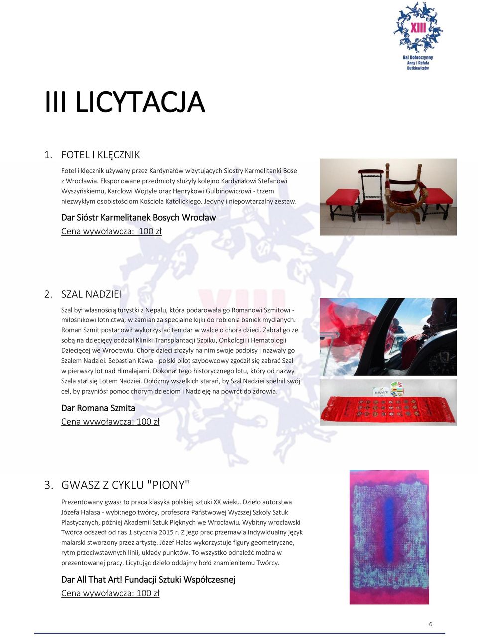 Jedyny i niepowtarzalny zestaw. Dar Sióstr Karmelitanek Bosych Wrocław 2.