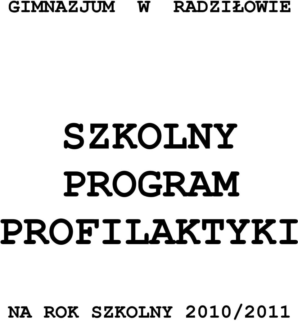 PROGRAM
