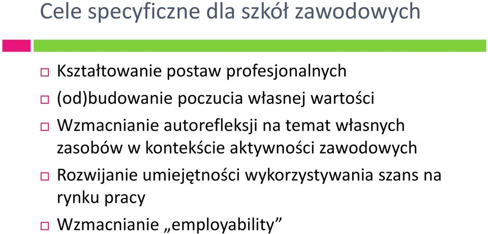 autorefleksji na temat własnych zasobów w kontekście aktywności