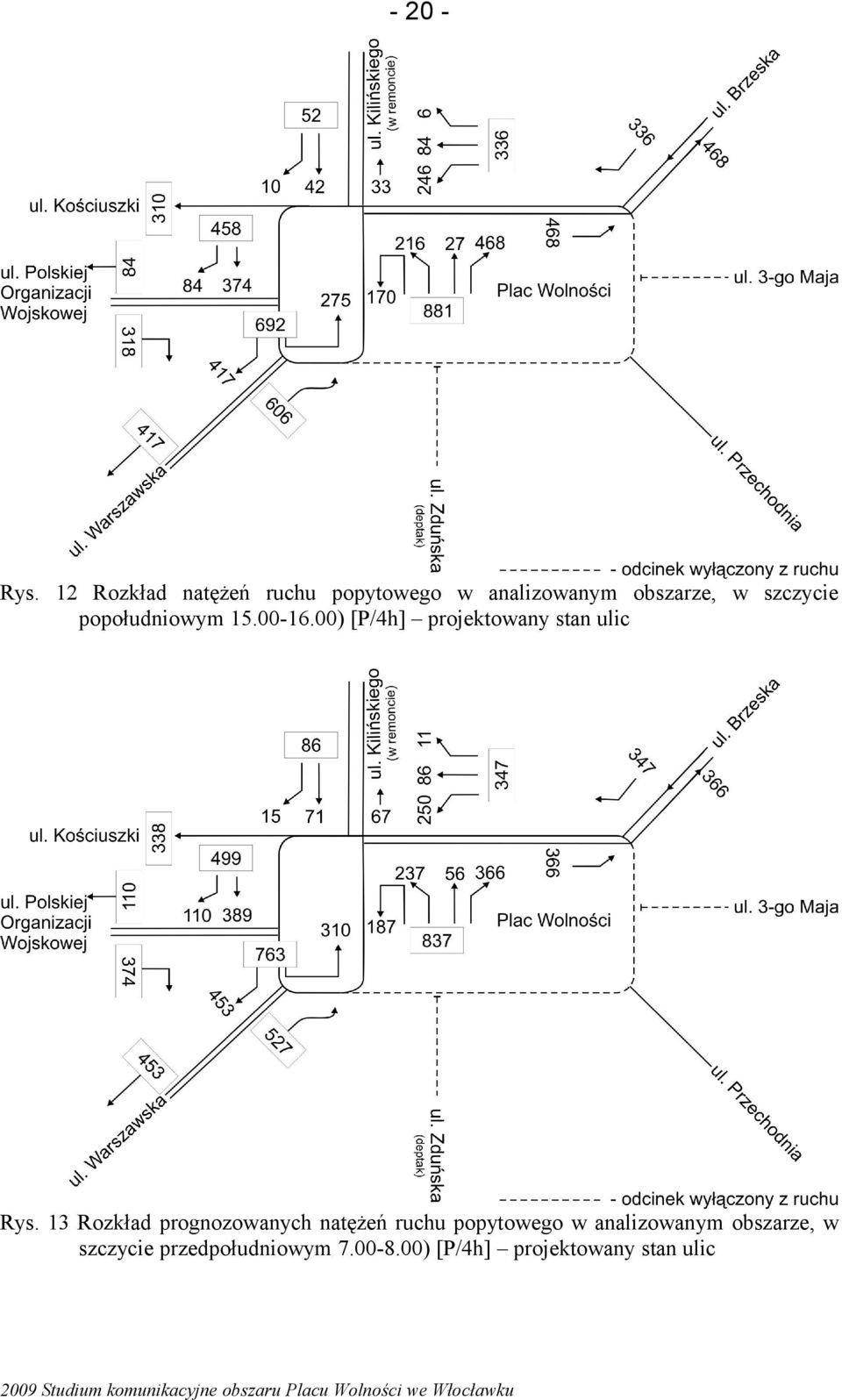 15.-16.) [P/4h] projektowany stan ulic Rys.