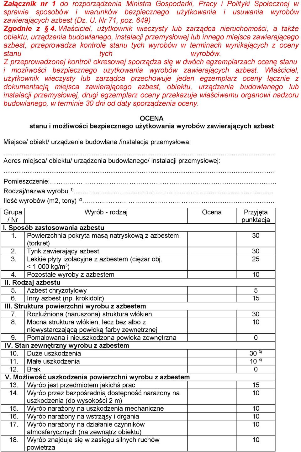 Właściciel, użytkownik wieczysty lub zarządca nieruchomości, a także obiektu, urządzenia budowlanego, instalacji przemysłowej lub innego miejsca zawierającego azbest, przeprowadza kontrole stanu tych