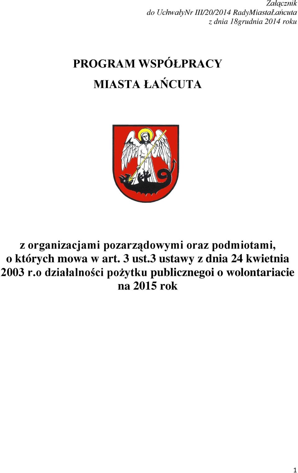 pozarządowymi oraz podmiotami, o których mowa w art. 3 ust.