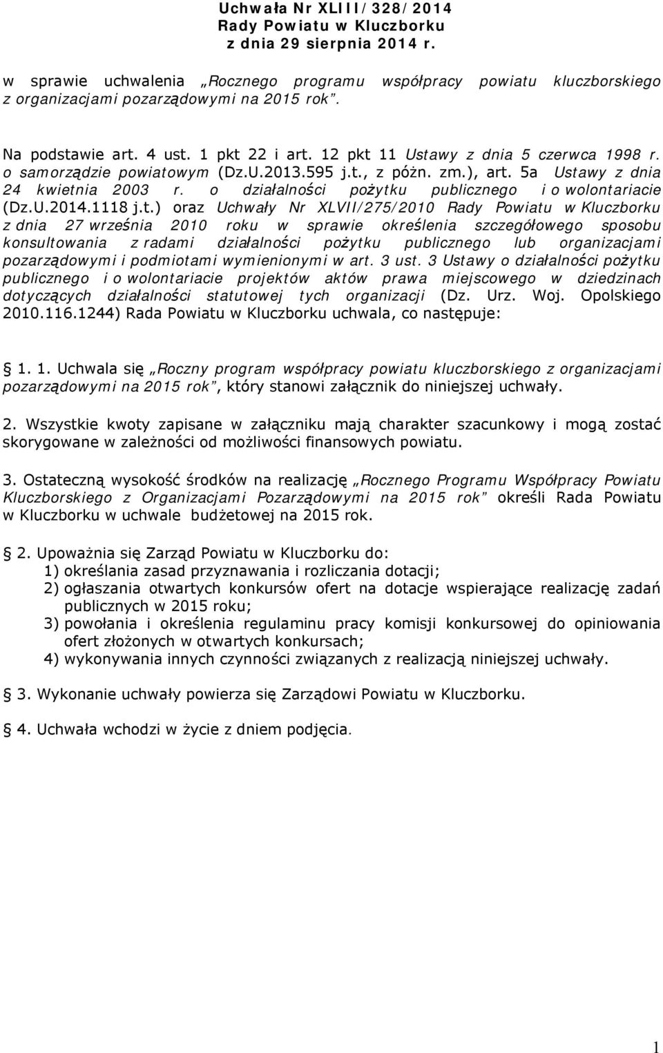 o działalności pożytk