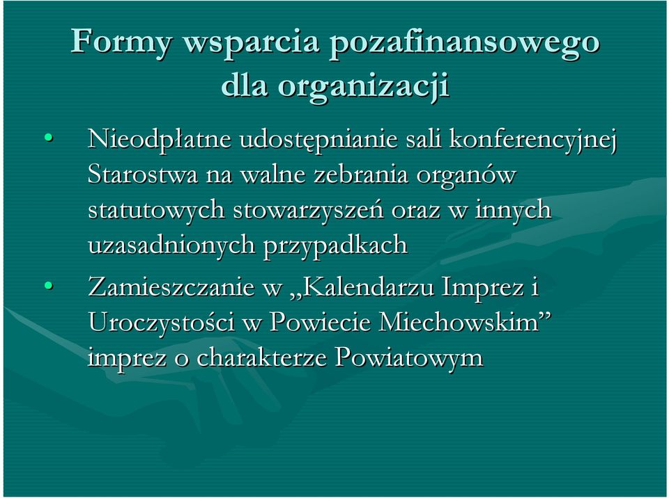 stowarzyszeń oraz w innych uzasadnionych przypadkach Zamieszczanie w