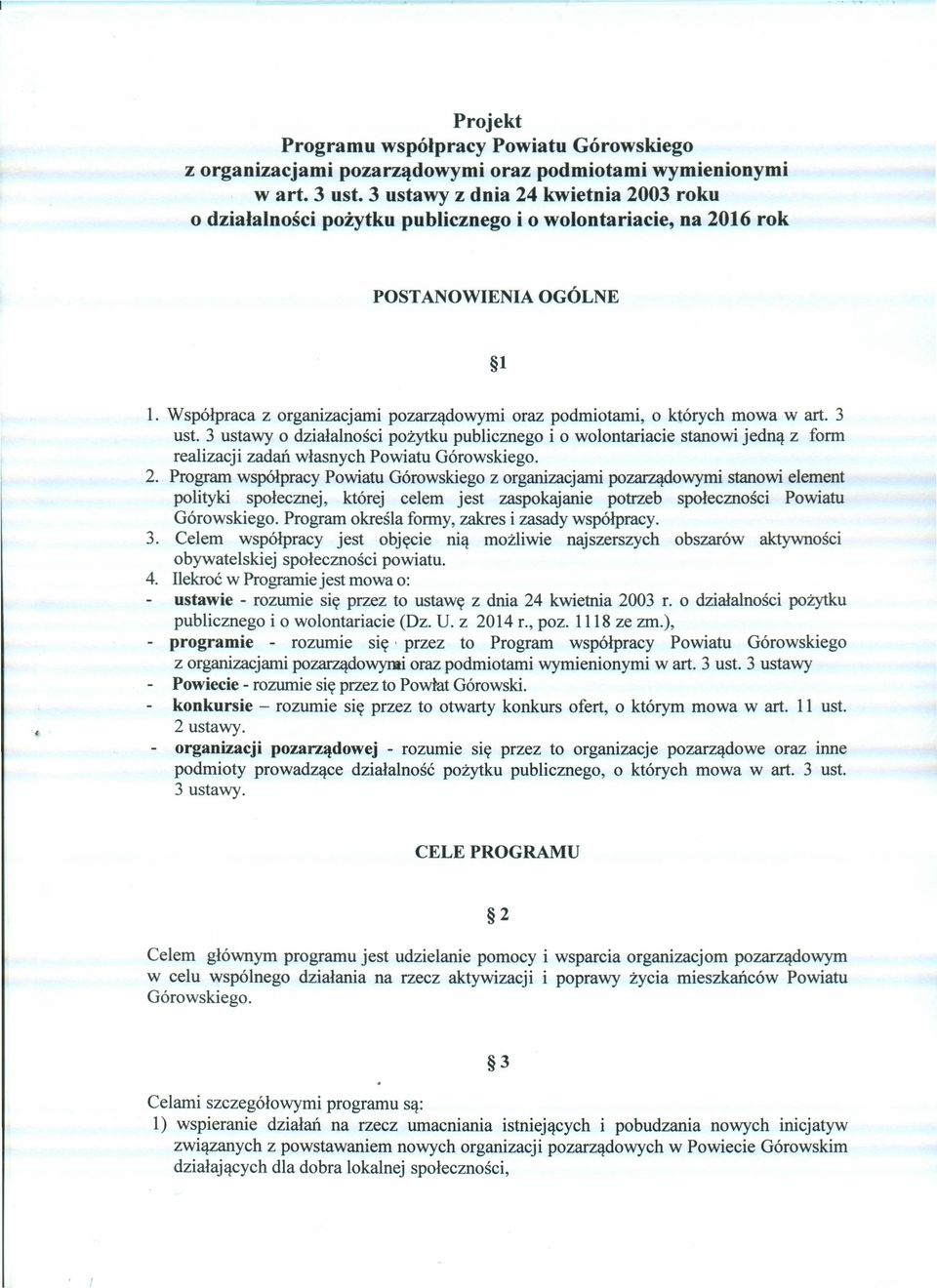 Współpraca z organizacjami pozarządowymi oraz podmiotami, o których mowa wart. 3 ust.