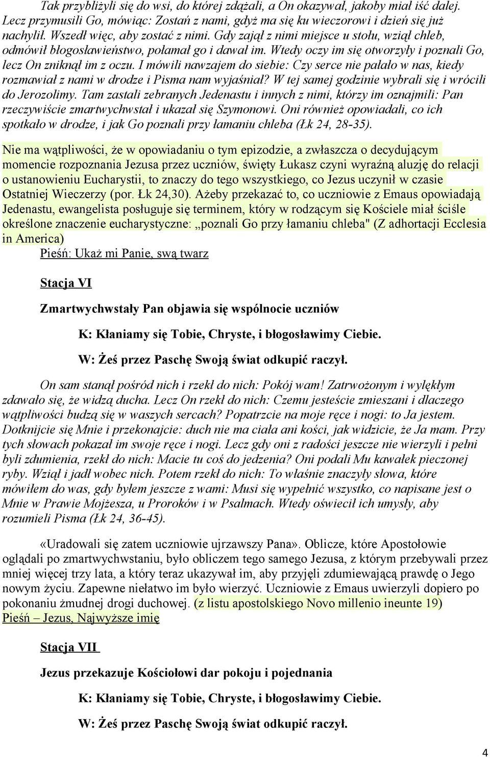 I mówili nawzajem do siebie: Czy serce nie pałało w nas, kiedy rozmawiał z nami w drodze i Pisma nam wyjaśniał? W tej samej godzinie wybrali się i wrócili do Jerozolimy.