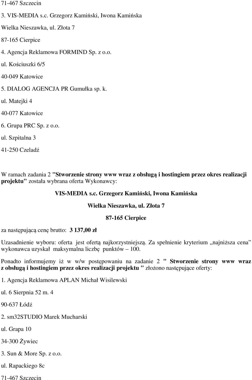 a Kamińska 4. Agencja Reklamow