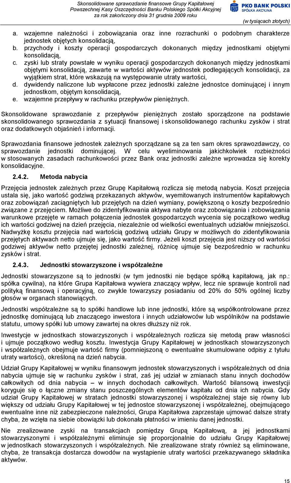 zyski lub straty powstałe w wyniku operacji gospodarczych dokonanych między jednostkami objętymi konsolidacją, zawarte w wartości aktywów jednostek podlegających konsolidacji, za wyjątkiem strat,