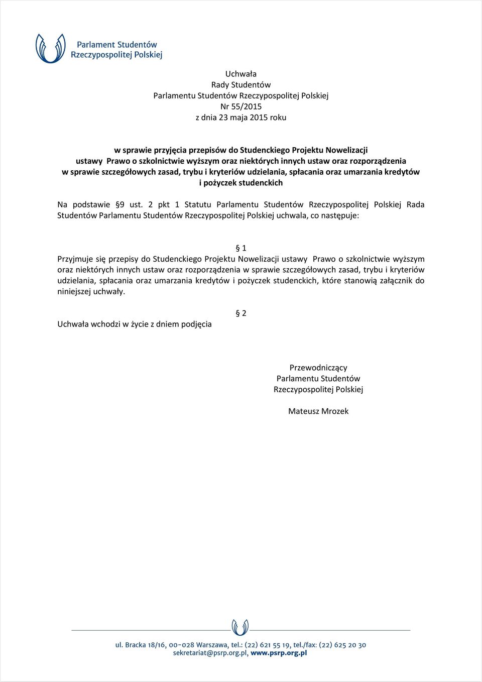 podstawie 9 ust.