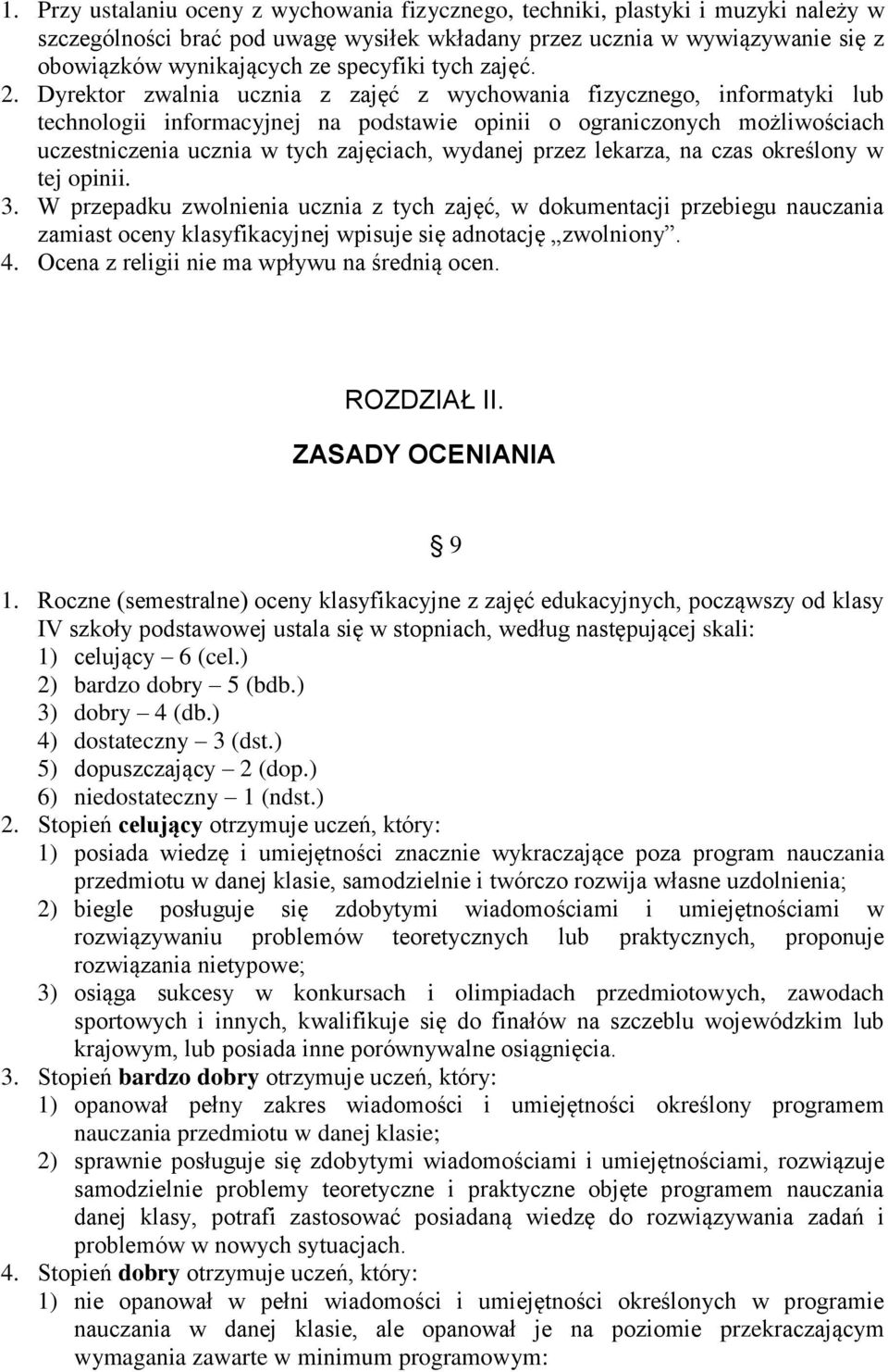 Dyrektor zwalnia ucznia z zajęć z wychowania fizycznego, informatyki lub technologii informacyjnej na podstawie opinii o ograniczonych możliwościach uczestniczenia ucznia w tych zajęciach, wydanej