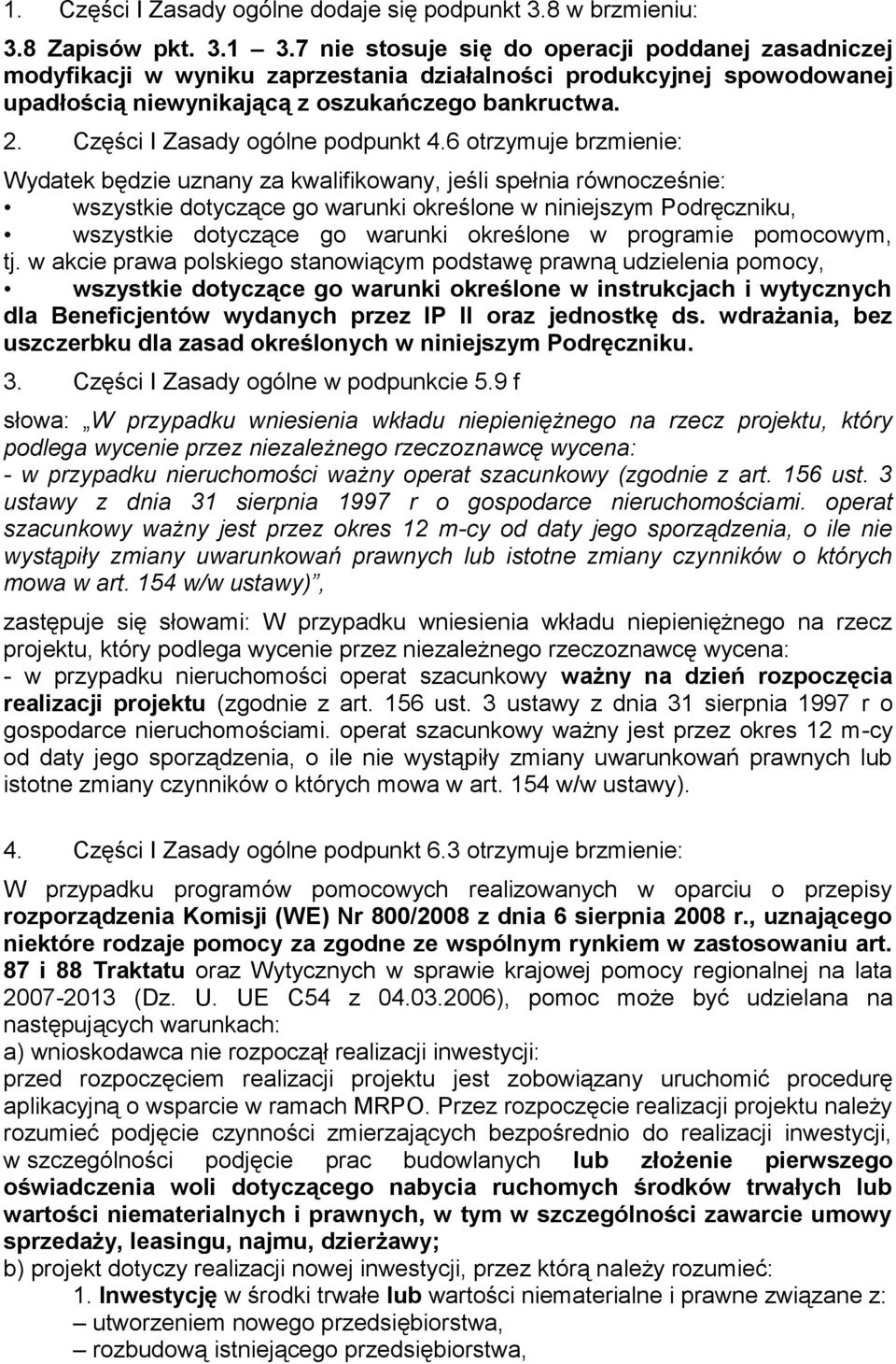 Części I Zasady ogólne podpunkt 4.
