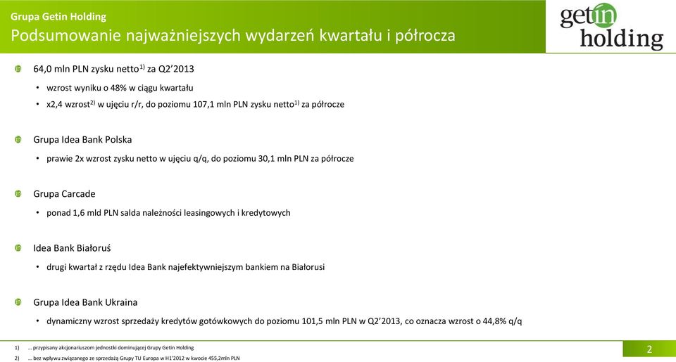 i kredytowych Idea Bank Białoruś drugi kwartał z rzędu Idea Bank najefektywniejszym bankiem na Białorusi Grupa Idea Bank Ukraina dynamiczny wzrost sprzedaży kredytów gotówkowych do poziomu 101,5 mln