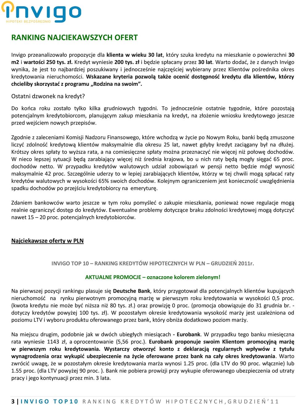 Warto dodać, że z danych Invigo wynika, że jest to najbardziej poszukiwany i jednocześnie najczęściej wybierany przez Klientów pośrednika okres kredytowania nieruchomości.