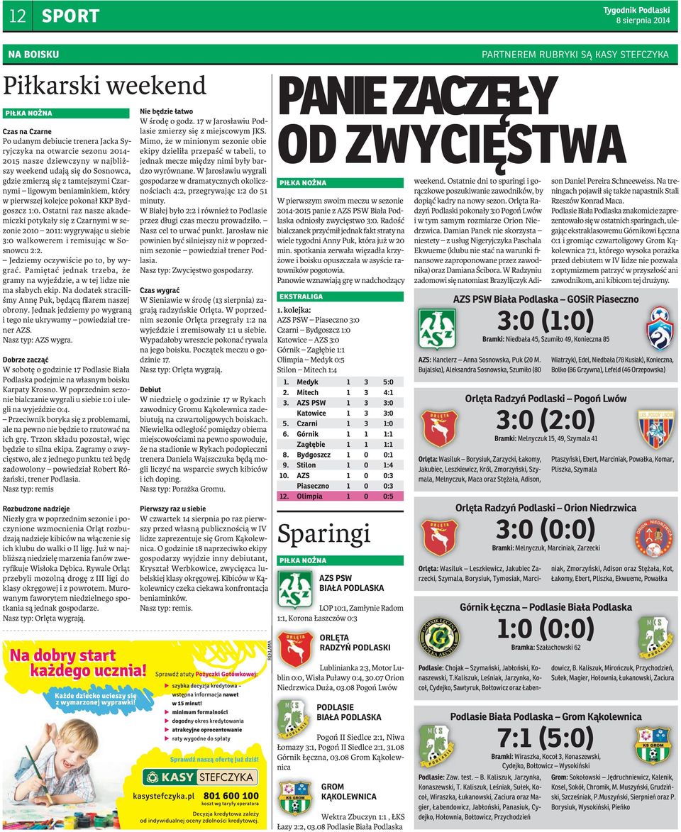 Ostatni raz nasze akademiczki potykały się z Czarnymi w sezonie 2010 2011: wygrywając u siebie 3:0 walkowerem i remisując w Sosnowcu 2:2. Jedziemy oczywiście po to, by wygrać.