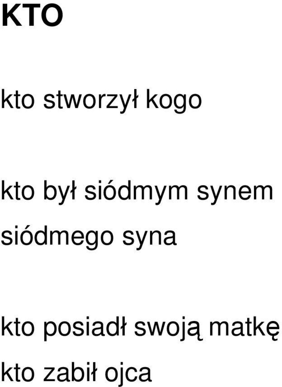 siódmego syna kto