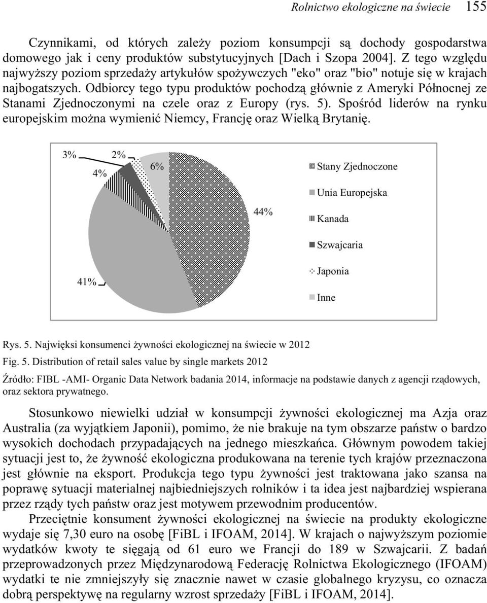 Odbiorcy tego typu produktów pochodz g ównie z Ameryki Pó nocnej ze Stanami Zjednoczonymi na czele oraz z Europy (rys. 5).