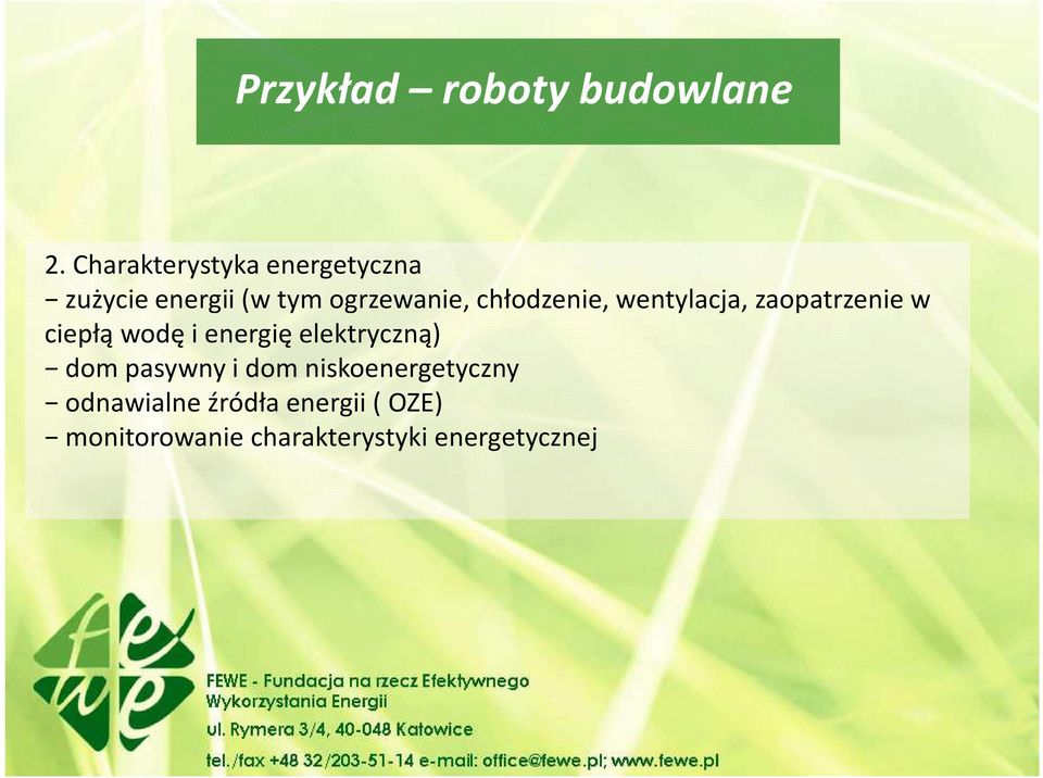chłodzenie, wentylacja, zaopatrzenie w ciepłą wodę i energię