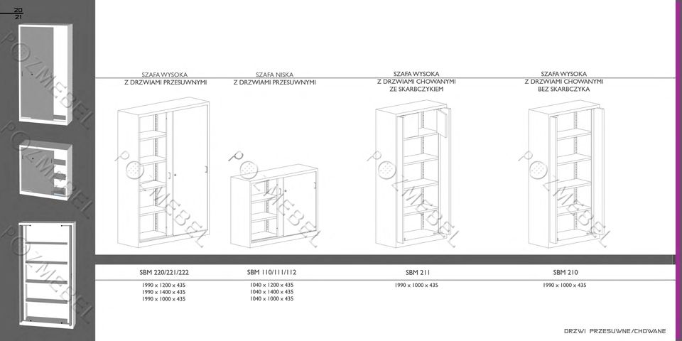 220/221 /222 SBM 110/111/112 SBM 211 SBM 210 1990 X 1200 X 435 1990x 1400x435 1990x 1000x435