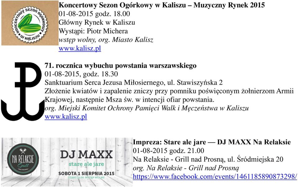 rocznica wybuchu powstania warszawskiego 01-08-2015, godz. 18.30 Sanktuarium Serca Jezusa Miłosiernego, ul.