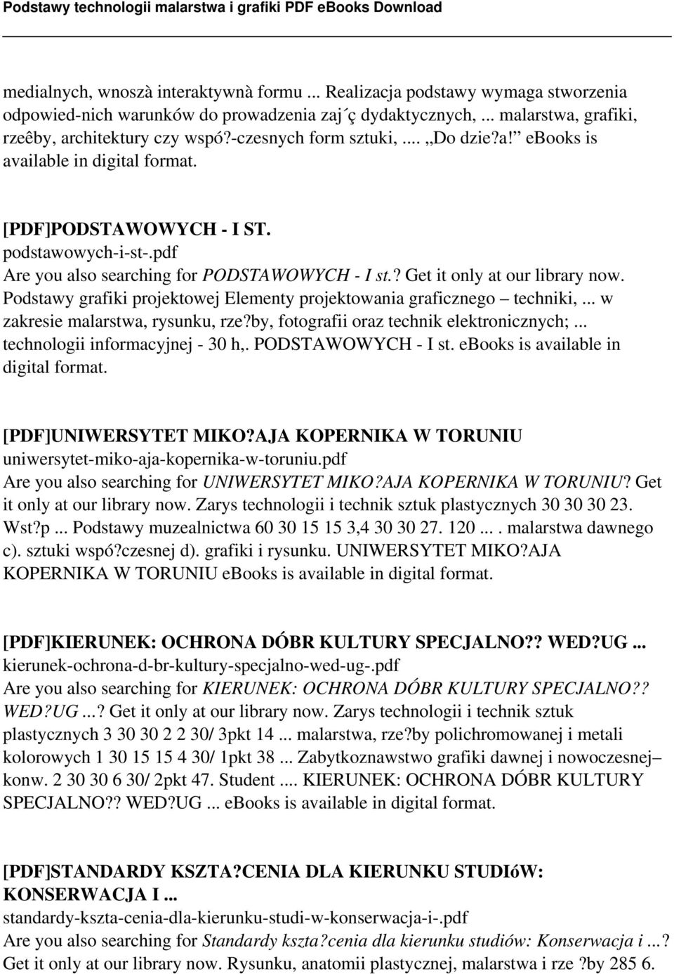 ? Get it only at our library now. Podstawy grafiki projektowej Elementy projektowania graficznego techniki,... w zakresie malarstwa, rysunku, rze?by, fotografii oraz technik elektronicznych;.