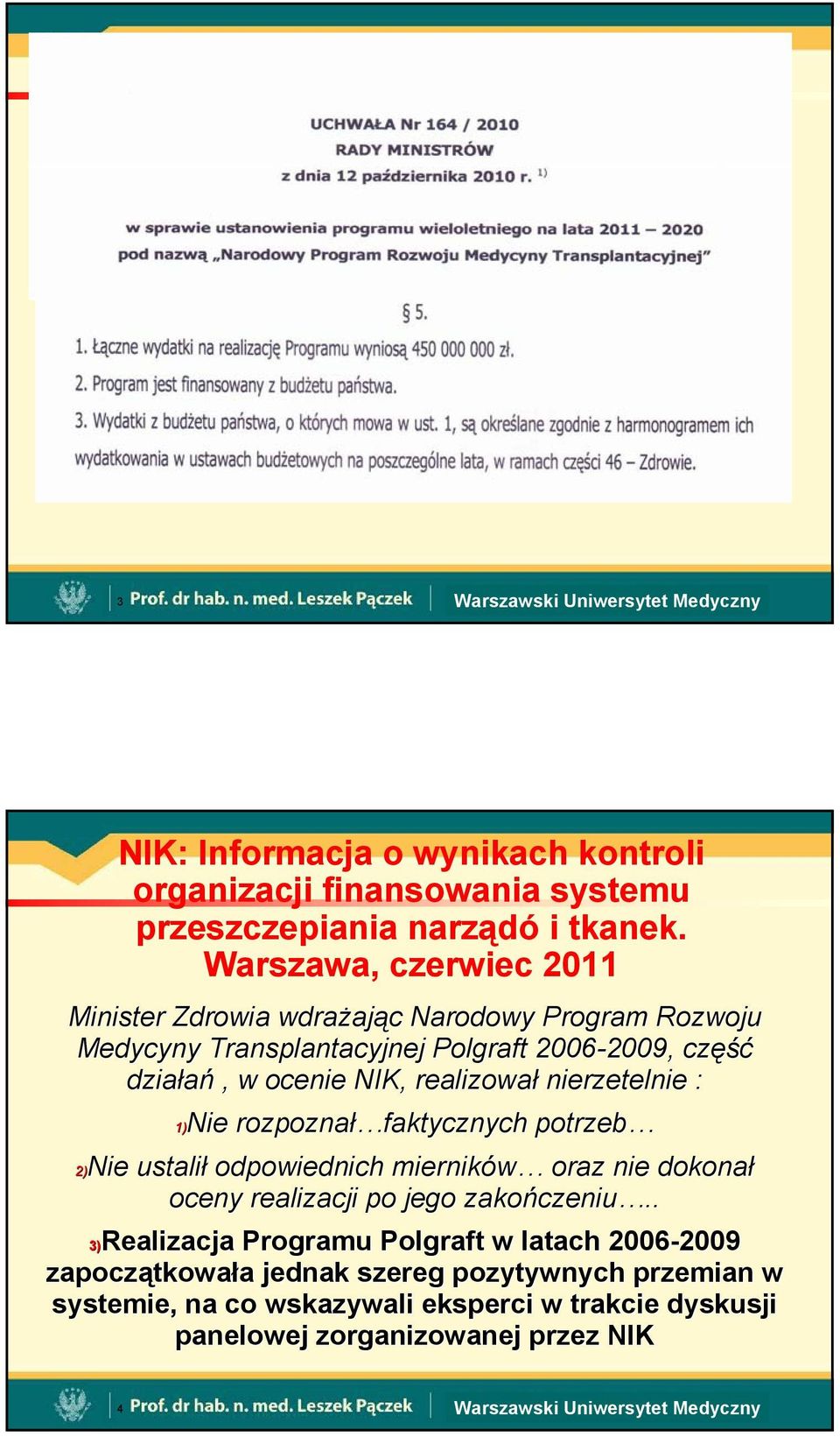 NIK, realizował nierzetelnie : 1)Nie Nie rozpoznał faktycznych potrzeb 2)Nie ustalił odpowiednich mierników oraz nie dokonał oceny realizacji po jego