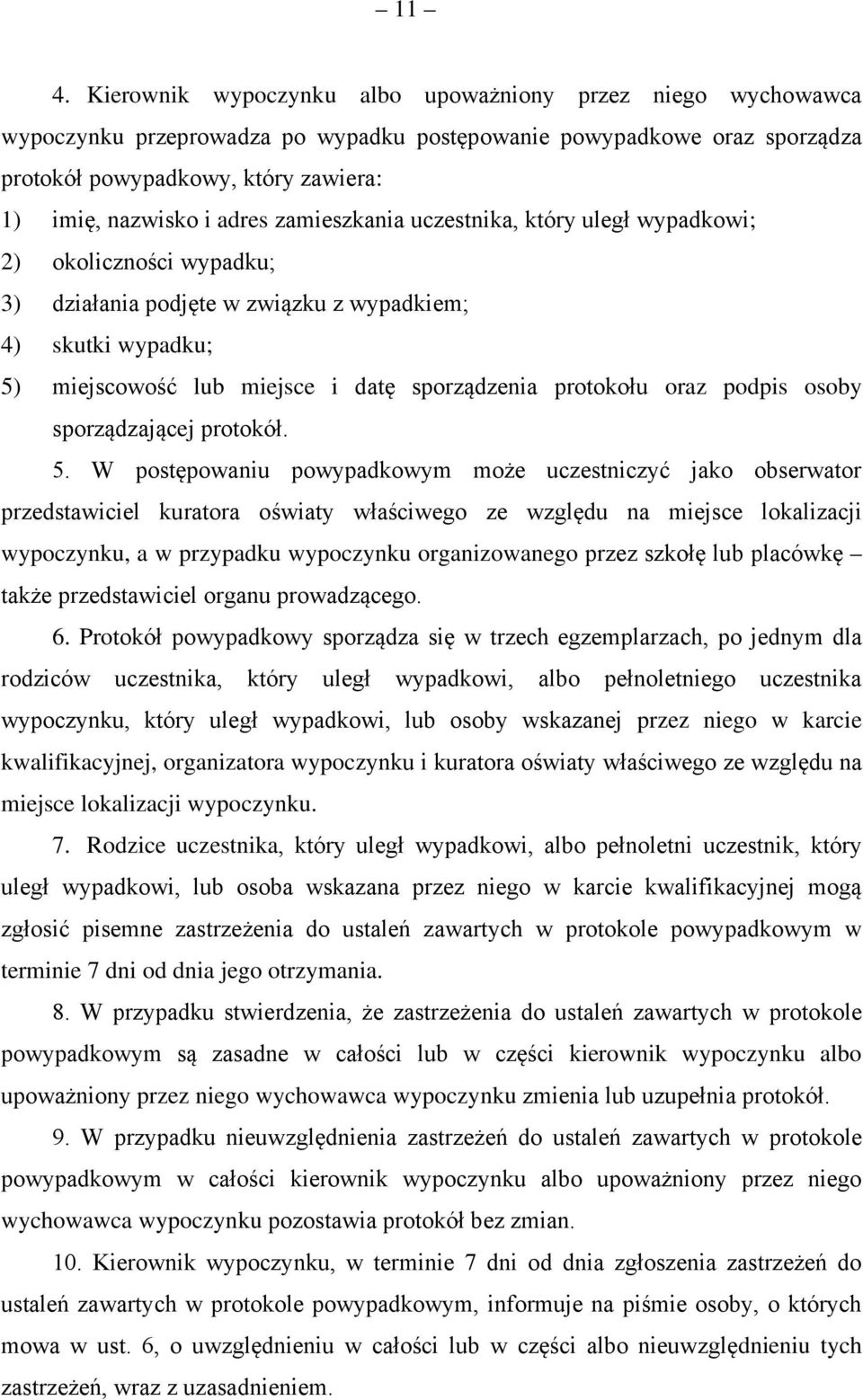 oraz podpis osoby sporządzającej protokół. 5.