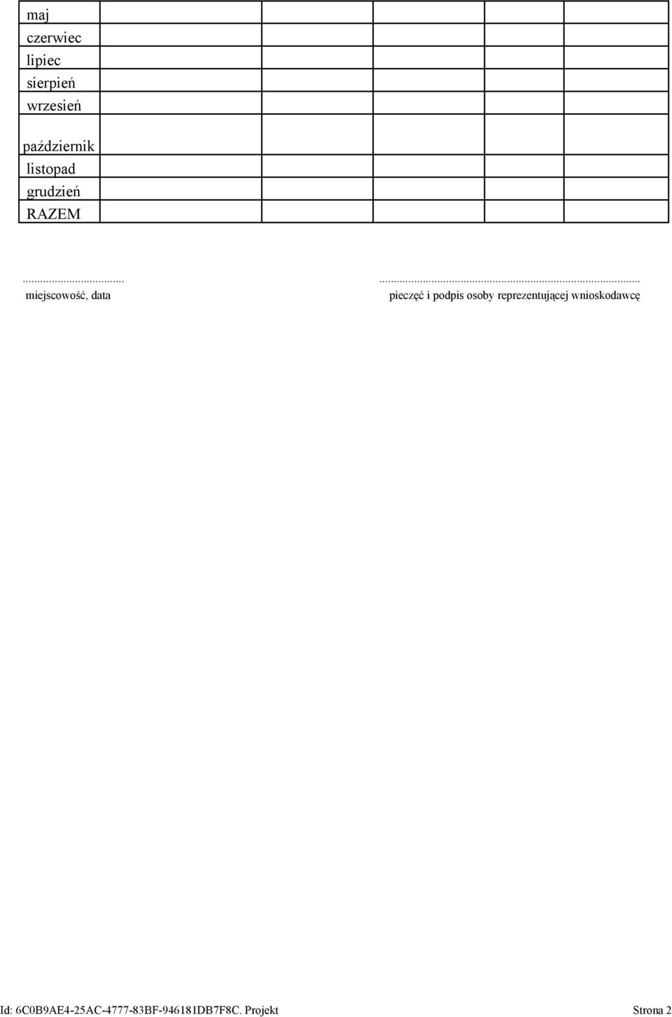 ..... miejscowość, data pieczęć i podpis osoby