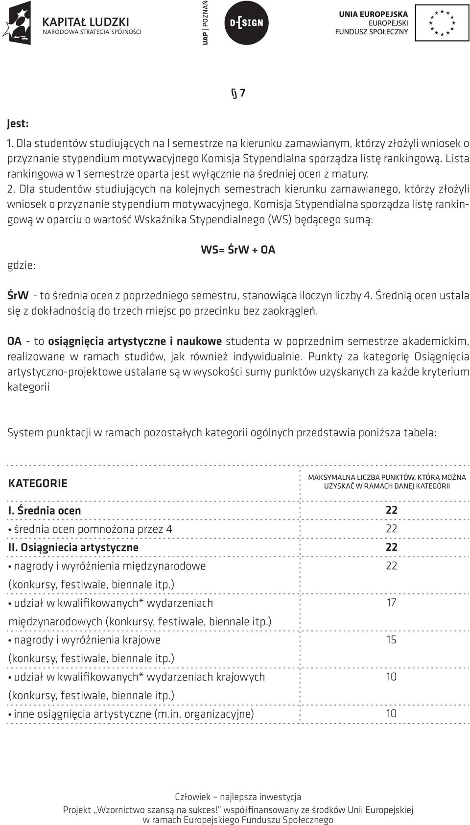 Dla studentów studiujących na kolejnych semestrach kierunku zamawianego, którzy złożyli wniosek o przyznanie stypendium motywacyjnego, Komisja Stypendialna sporządza listę rankingową w oparciu o