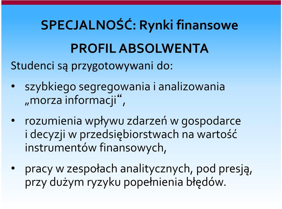 zdarzeń w gospodarce i decyzji w przedsiębiorstwach na wartość instrumentów