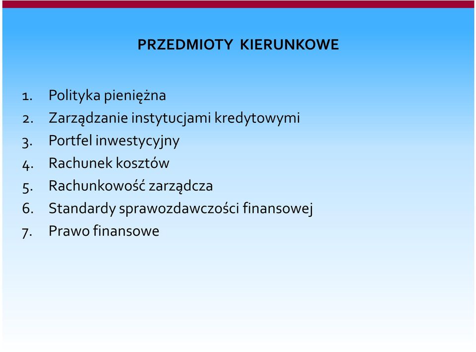 Portfel inwestycyjny 4. Rachunek kosztów 5.