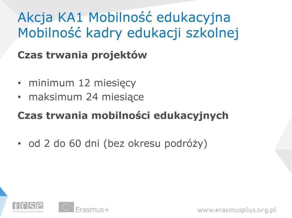 12 miesięcy maksimum 24 miesiące Czas trwania