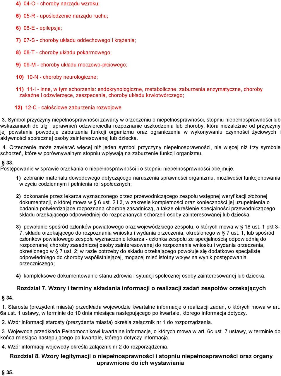 choroby układu krwiotwórczego; 12) 12-C - całościowe zaburzenia rozwojowe 3.