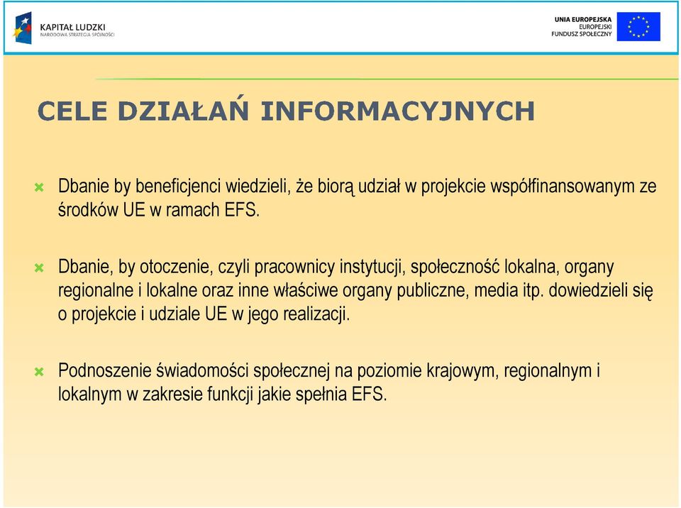inne właściwe organy publiczne, media itp. dowiedzieli się o projekcie i udziale UE w jego realizacji.
