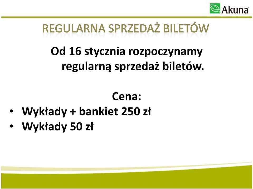 sprzedaż biletów.