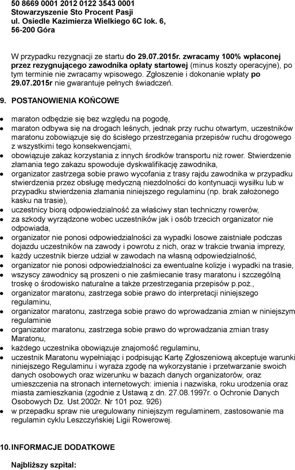 2015r nie gwarantuje pełnych świadczeń. 9.