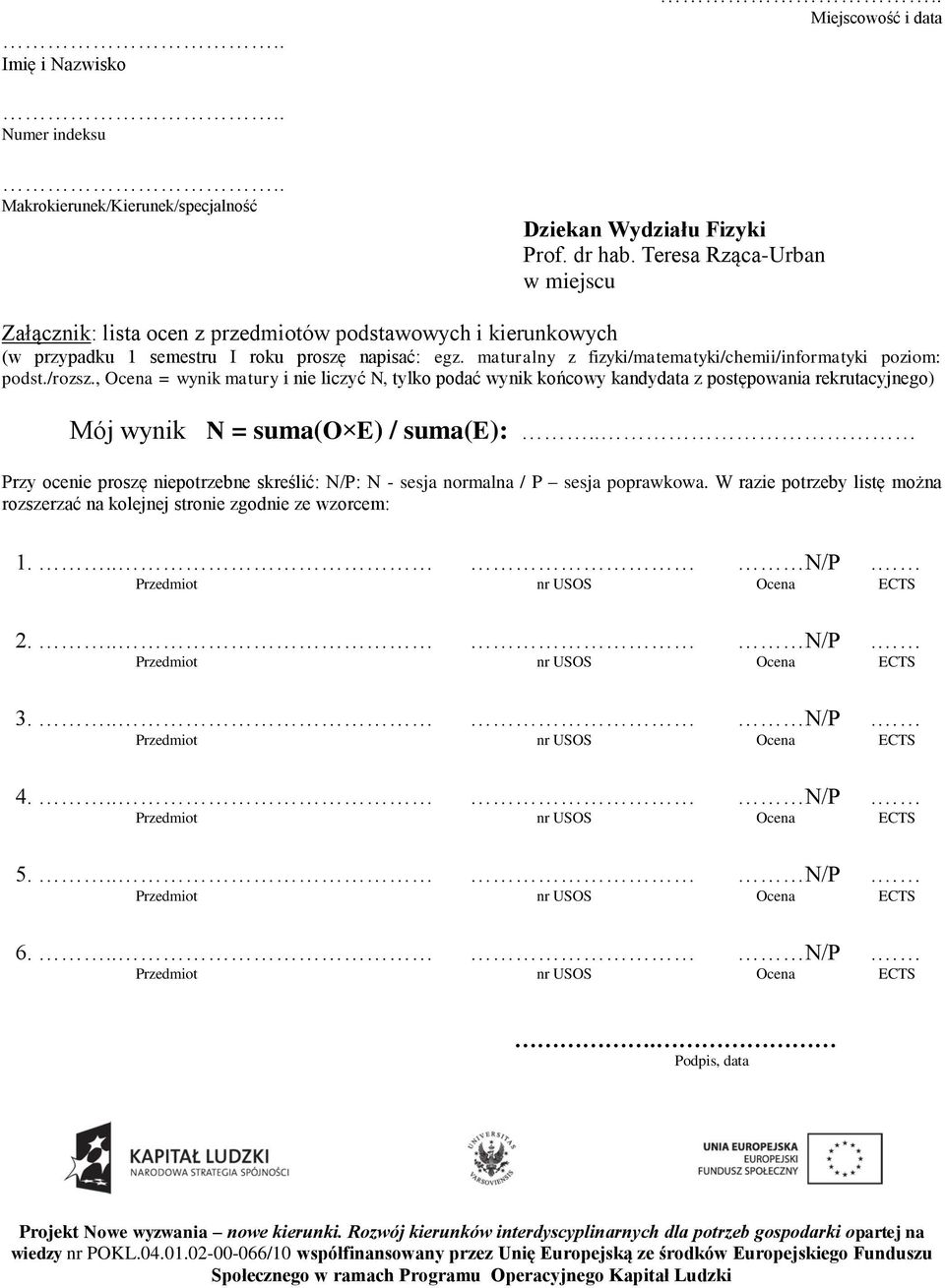 maturalny z fizyki/matematyki/chemii/informatyki poziom: podst./rozsz.