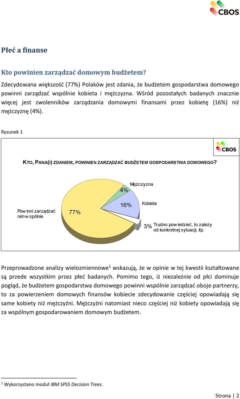 Rysunek 1 KTO, PANA(I) ZDANIEM, POWINIEN ZARZĄDZAĆ BUDŻETEM GOSPODARSTWA DOMOWEGO?