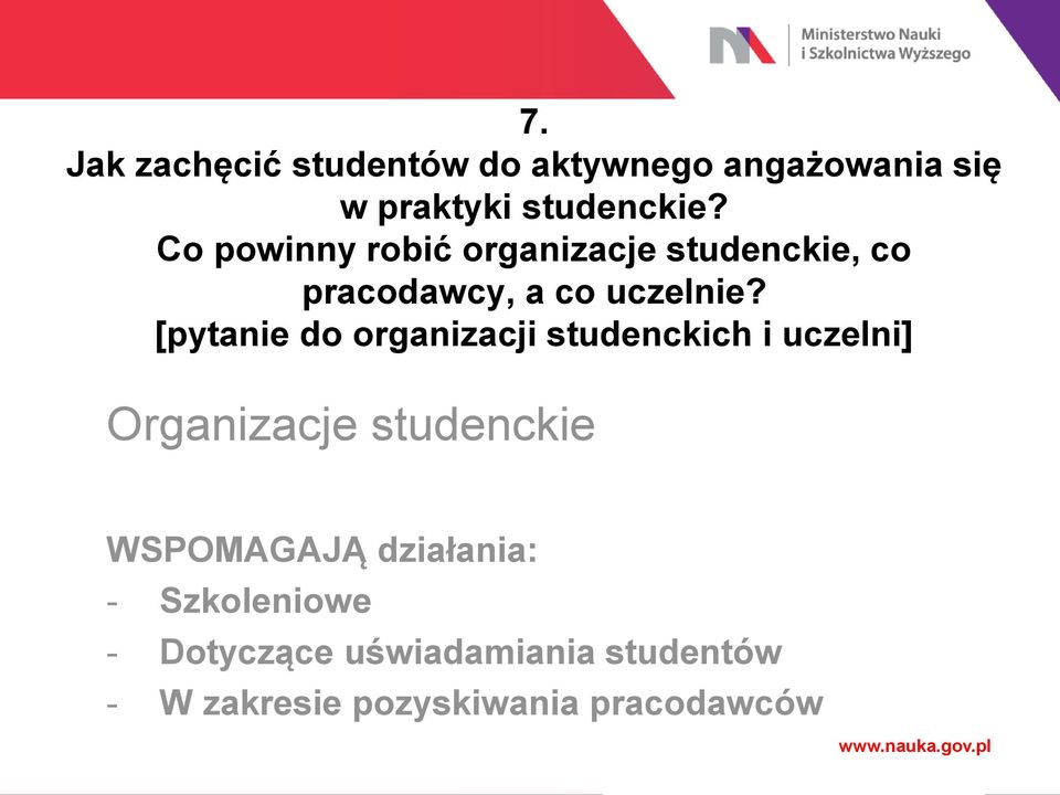 [pytanie do organizacji studenckich i uczelni] Organizacje studenckie WSPOMAGAJĄ