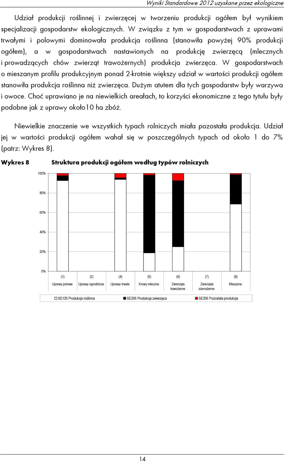 (mlecznych i prowadzących chów zwierząt trawożernych) produkcja zwierzęca.