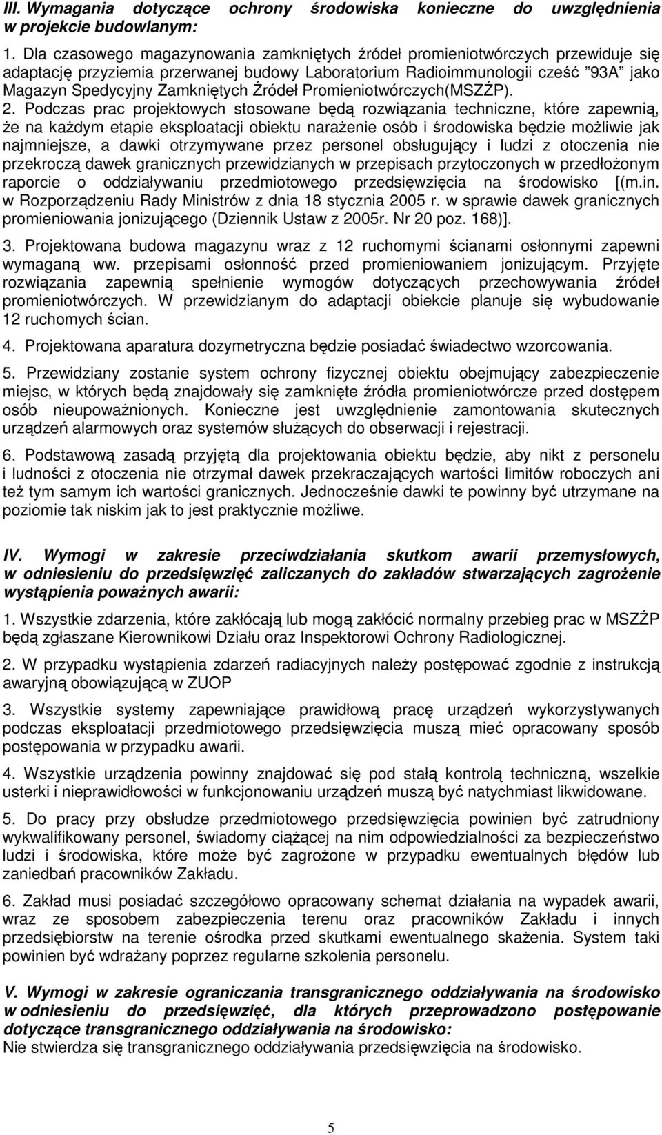 Źródeł Promieniotwórczych(MSZŹP). 2.