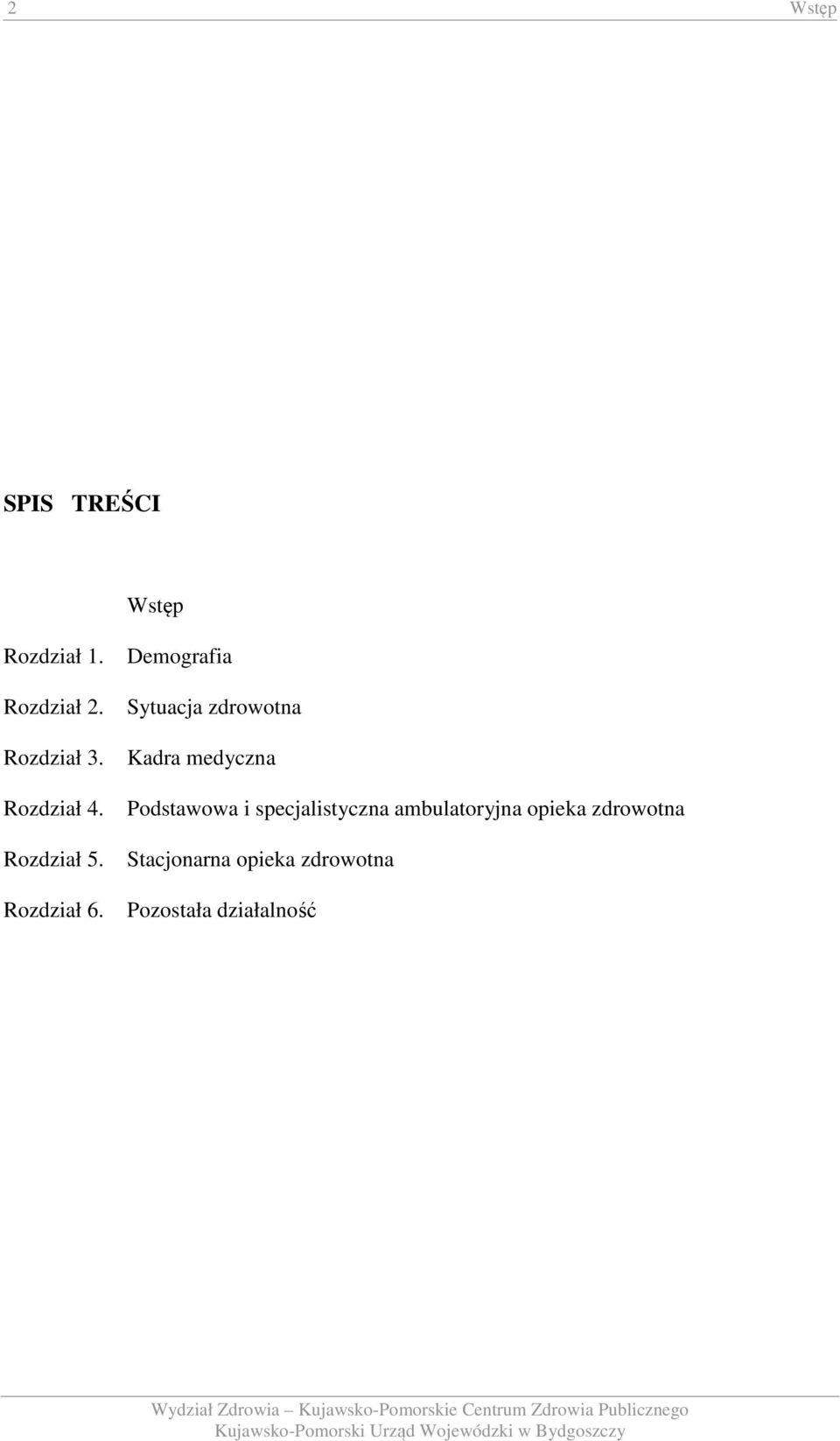 Demografia Sytuacja zdrowotna Kadra medyczna Podstawowa i